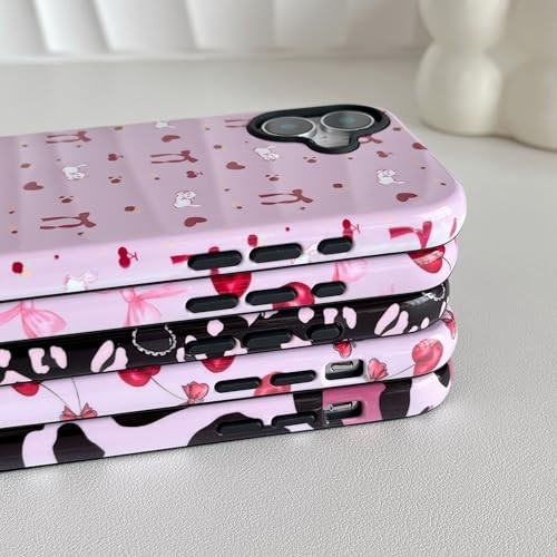 Case for iPhone 14 Plus/iPhone 15 Plus, iPhone 14 Plus/15 Plus Pink Bow/Glossy