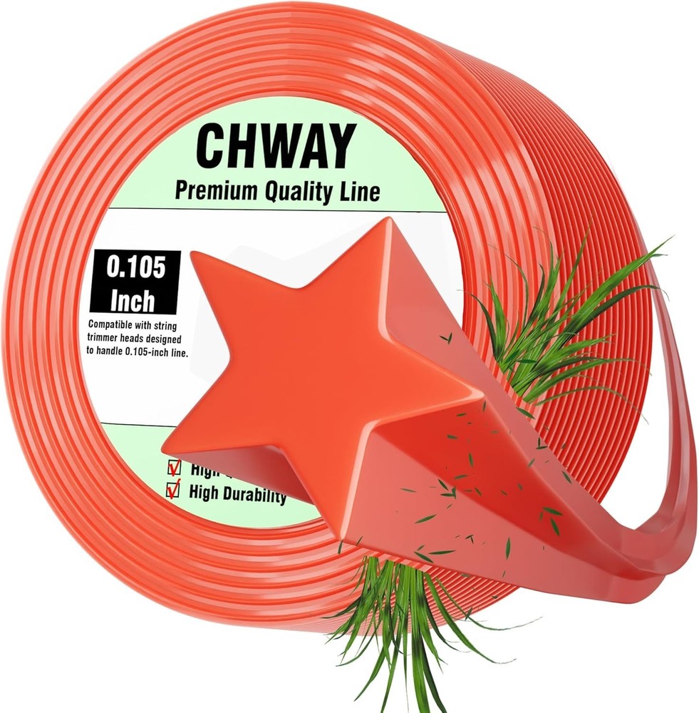 105 Weed Eater String, 120-feet Pentagram Shape Heavy Duty String, for Electr...