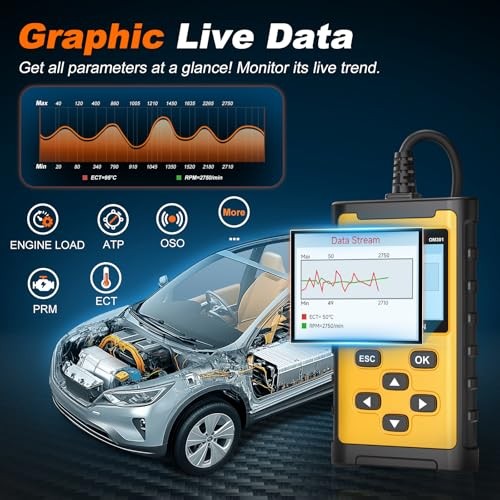 Car Scanner, Read&Clear Codes| Wireless Printing| Battery Voltage Test|