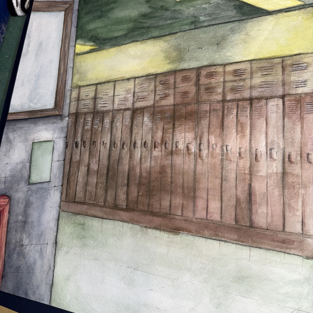 School hallway Production Background #3162