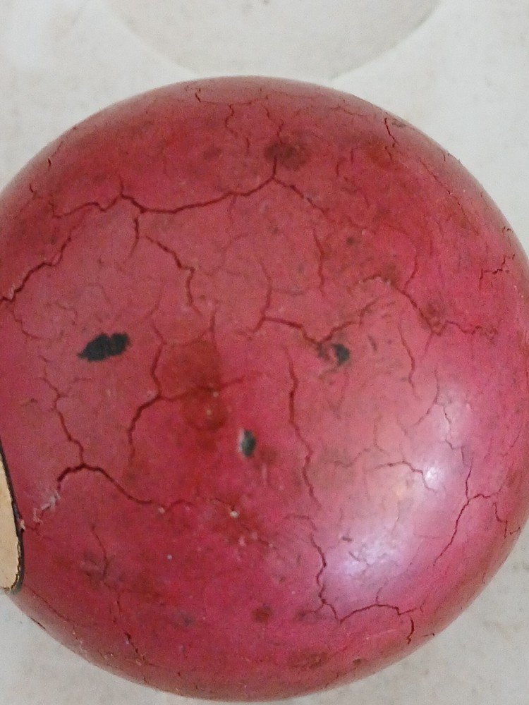 Vintage No. 7 Solid Red Pool Ball