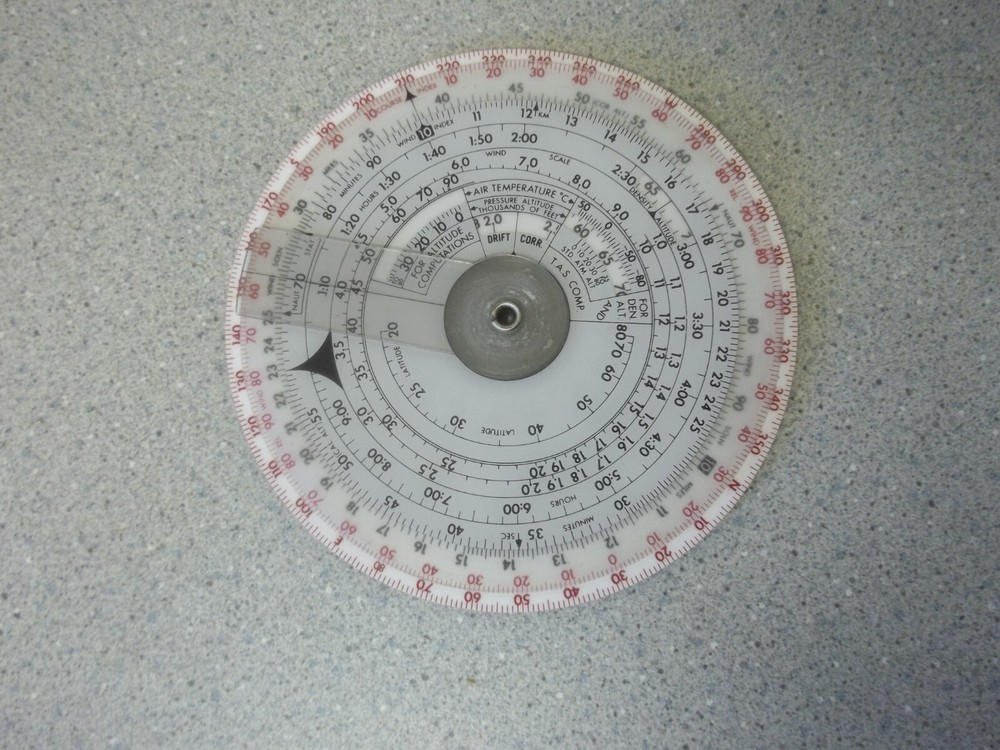 Airforce Type MB-2A Air Navigation True Air Speed Computer Slide-Rule and case