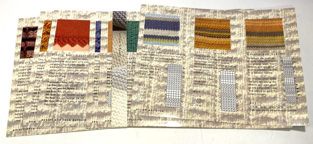 KNITTING TECHNIQUES, PROJECTS & STITCH CARDS ~ SPIRAL BOUND BOOKLETS