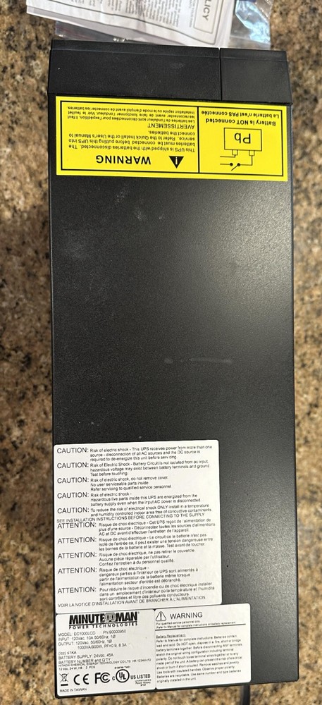MINUTEMAN EC1000LCD TOWER UPS Good Operating