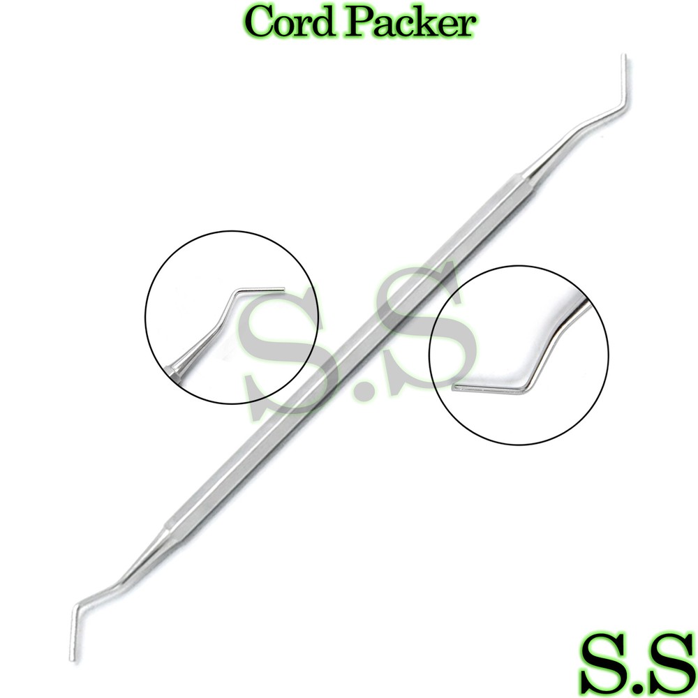 Cord Packer Non Serrated Plain Handle Dental Instruments