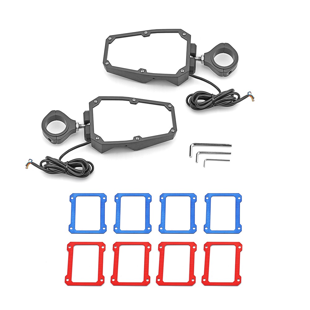For Can-Am Maverick X3 Commander 1000 UTV Rear View Side Mirrors +LED Light Wire