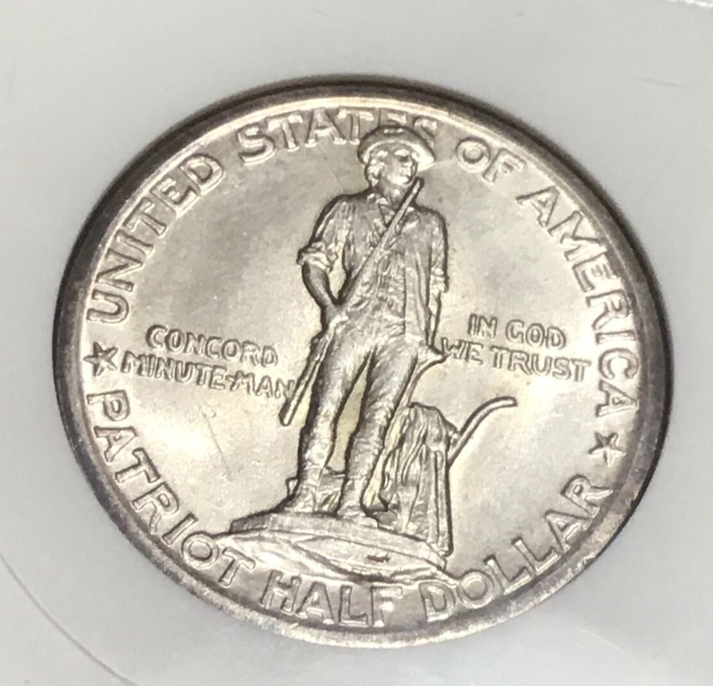 ANACS MS60 1925 LEXINGTON COMMEMORATIVE SILVER HALF DOLLAR 50C