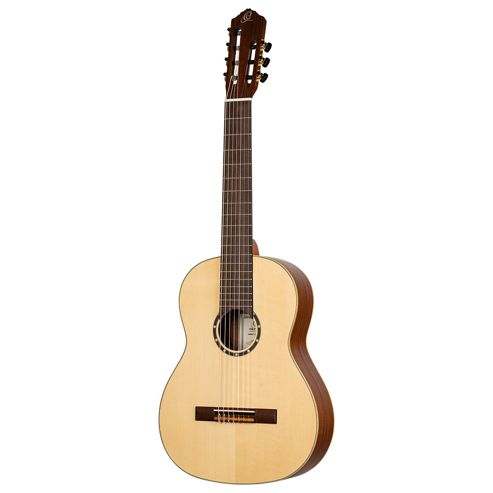 Ortega R133-7 - Pro 7-String Solid Top Nylon Classical Guitar w/ Bag
