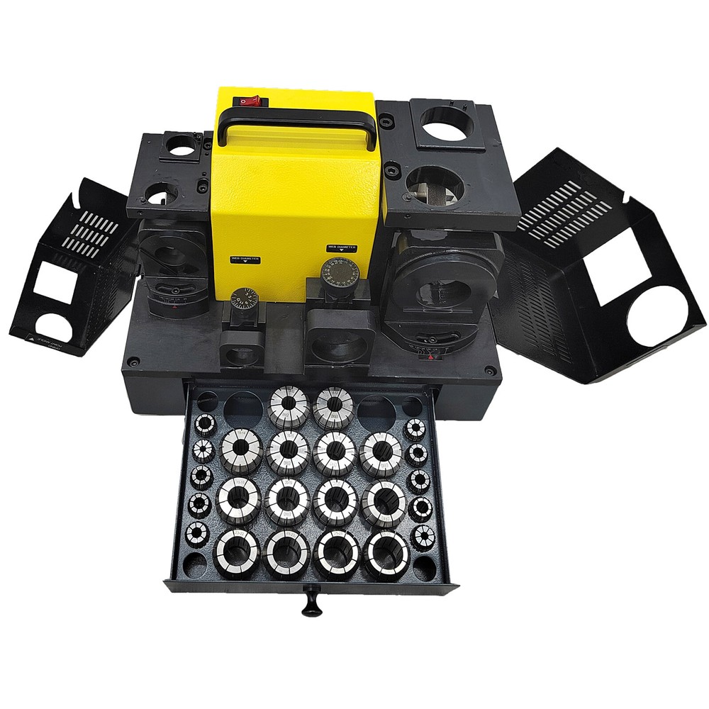 Multi-Functional Drill Bit Sharpener Drill Grinder Drill Bit 24 Collets 3-26mm