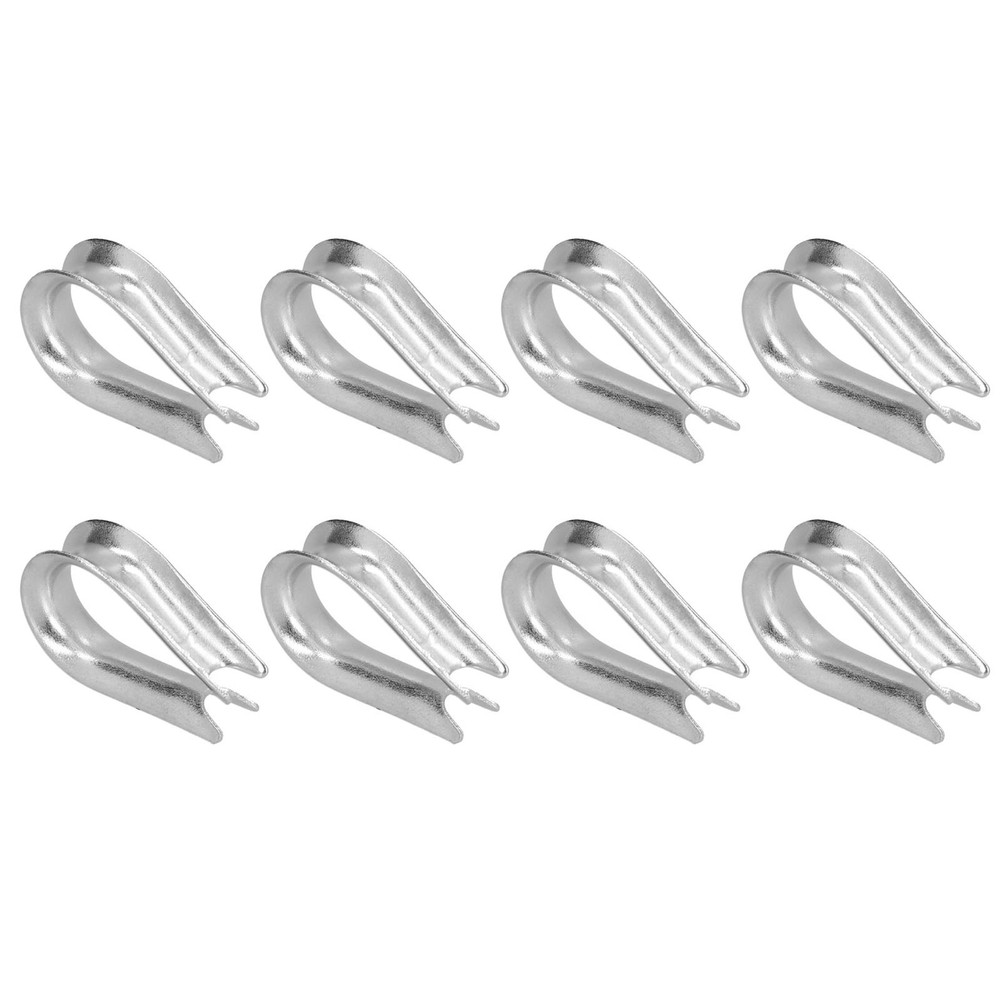 (M2 2mm)50Pcs Wire Rope Thimble Stainless Steel Cable Rigging Tools For Ship