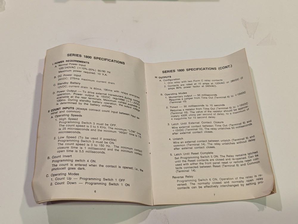 Eaton Durant 1800-511 Programmable Solid State Counter, 120/240V AC, 24V DC, 10A