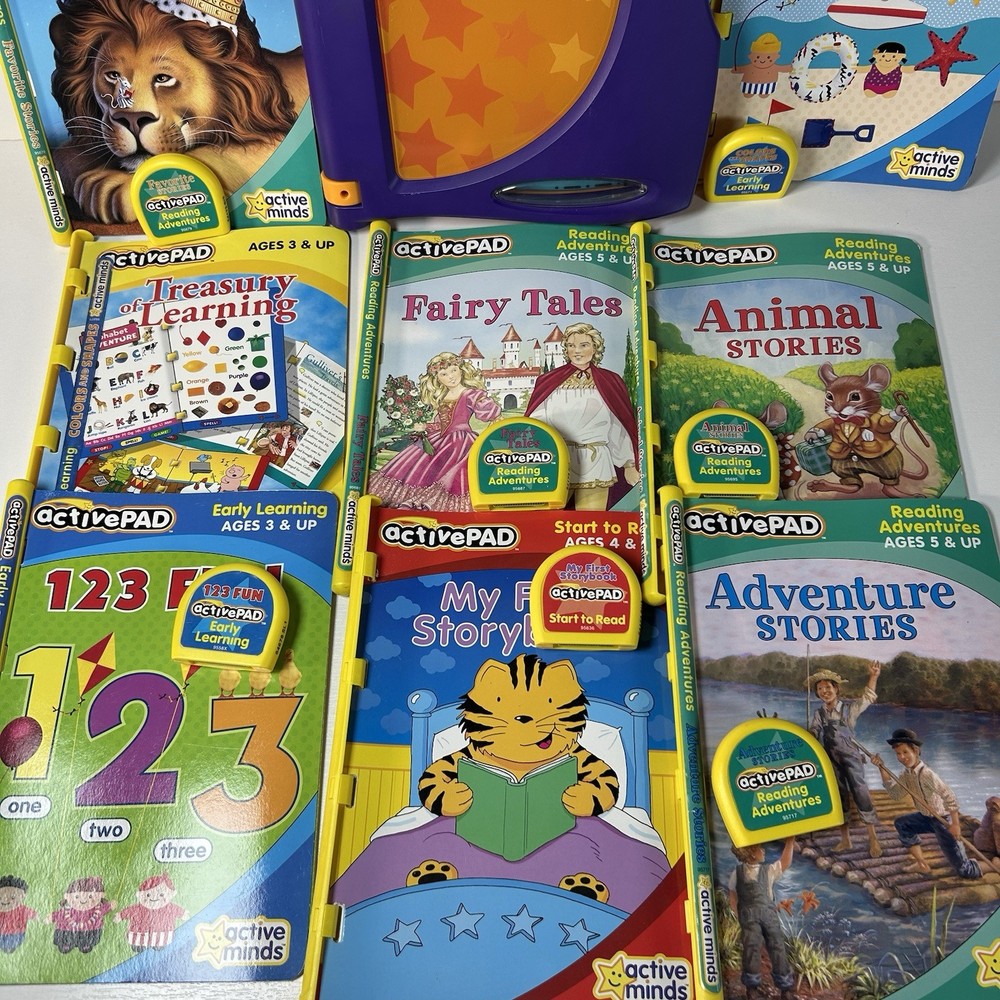 Active Minds ActivePAD (2003) Treasury Of Learning With 8 Book Packs TESTED