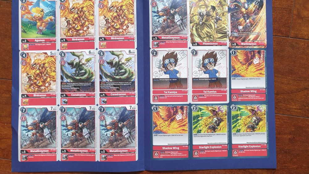 DIGIMON PREFORATED DEMO HALF-DECK SHEETS FOLDED DECK OR POSTER