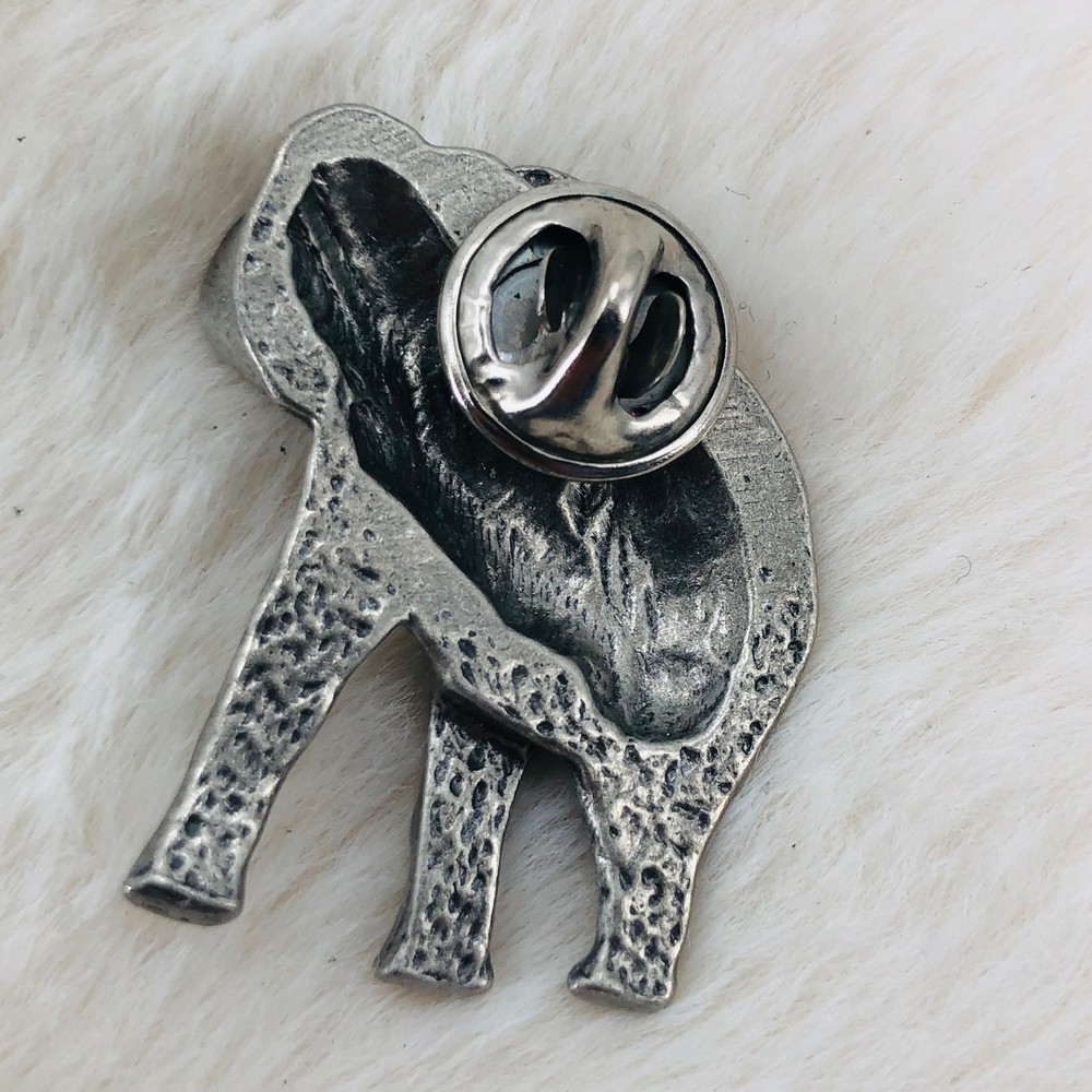 Pewter Elephant 3D Animal Lapel Pin