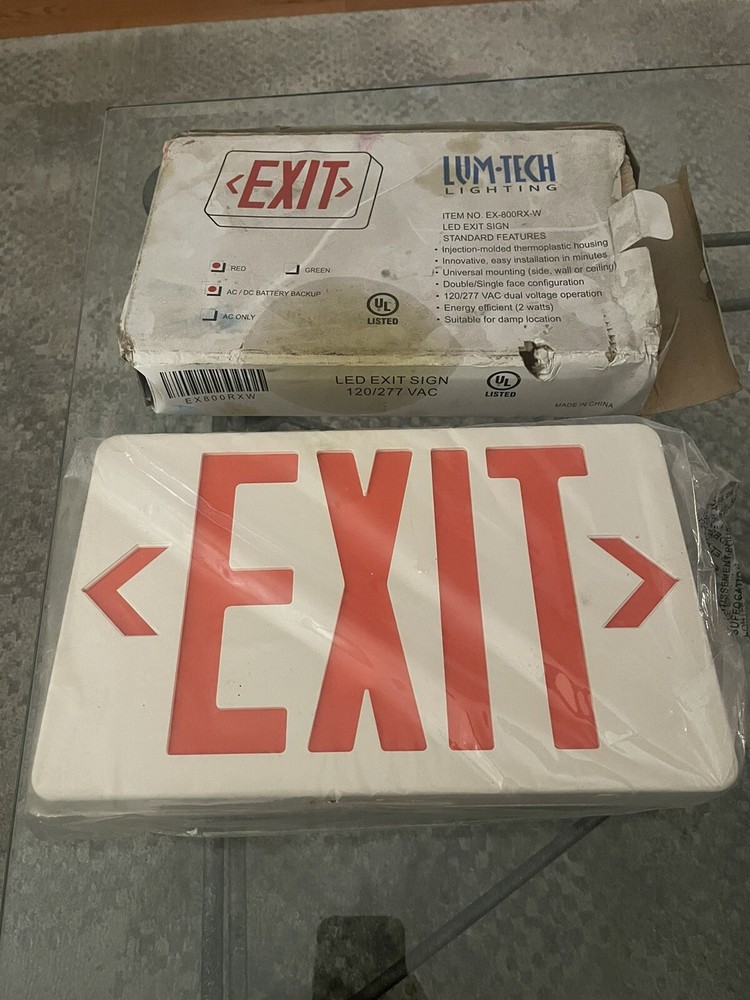 LUM-Tech LED EXIT SIGN EX800rx-w