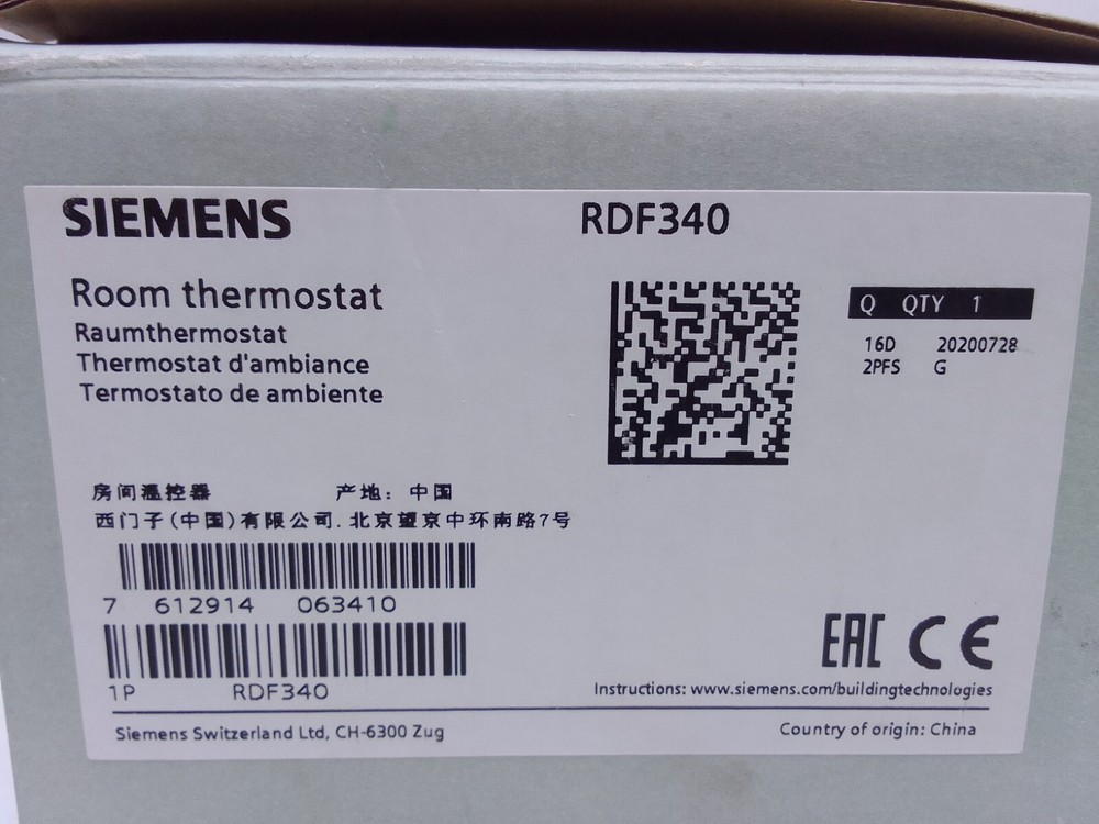 SIEMENS RDF340 ROOM THERMOSTAT