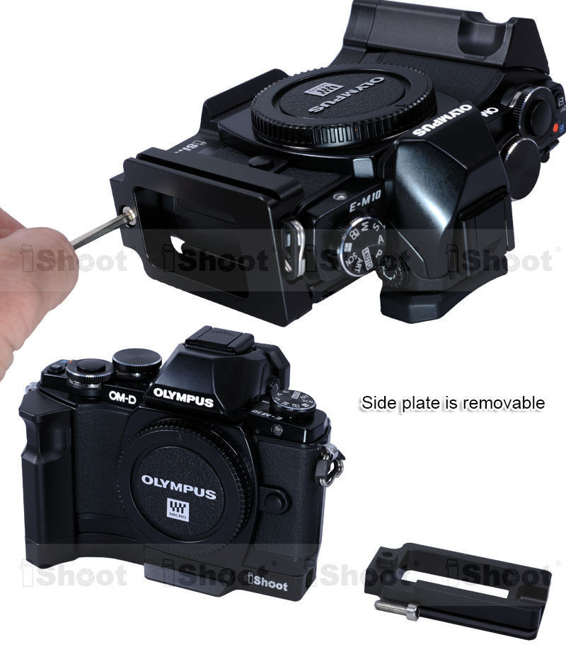 Separable Quick Release Plate Camera Holder Grip for Ball head Olympus E-M10