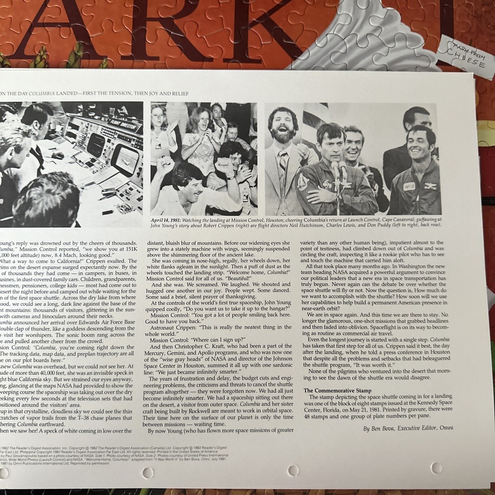 READER,S DIGEST FIRST DAY COVER COLLECTION-KENNEDY SPACE CENTER FL
