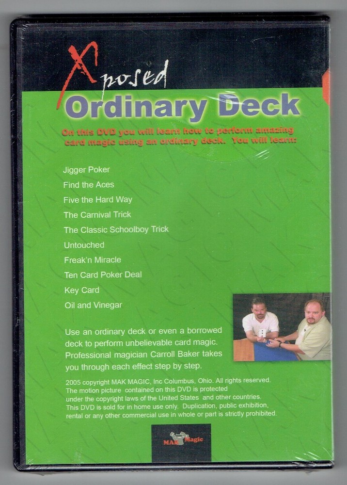 X-Posed Ordinary Deck Secrets Revealed by Mak Magic - New Magic DVD