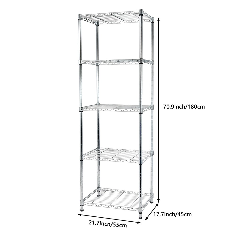 5-Tier Chrome Shelving Unit