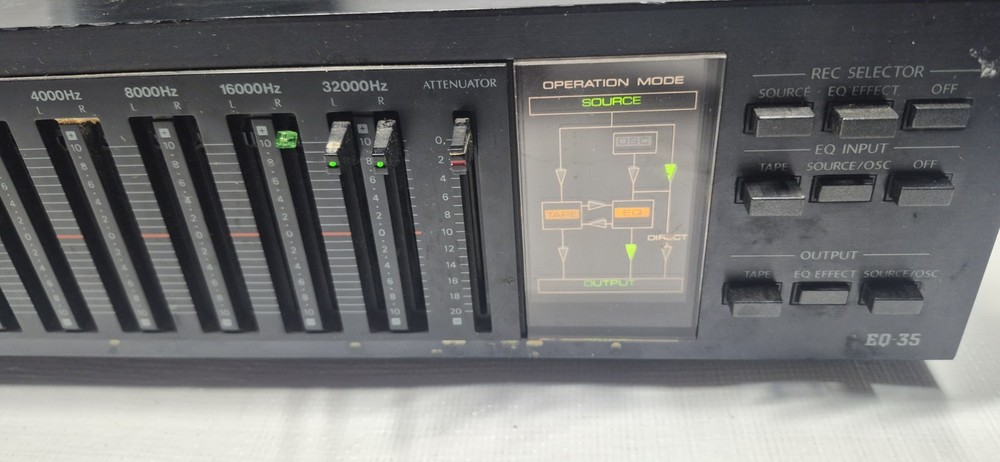 onkyo integra eq-35 Equalizer - Powers On - Missing Slider Knobs - As Is Read