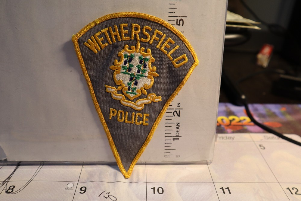 police patch  WETHERSFIELD POLICE CONNECTICUT PIE SHAPE