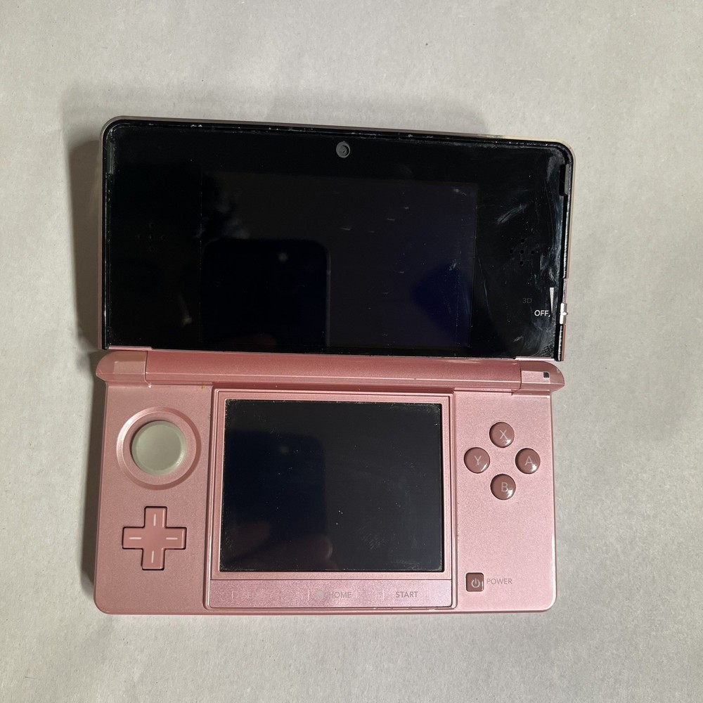Nintendo 3DS Pearl Pink Handheld Handheld Console System CTR-001 Tested