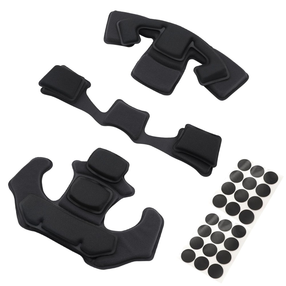 Qavctw Tactical Helmet Pads,Memory Foam One Size, Black