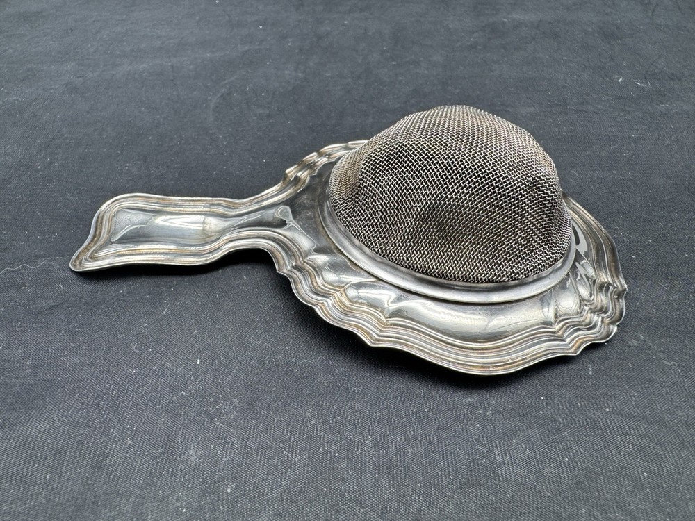 Vintage German 835 Silver Tea Strainer, 27 grams