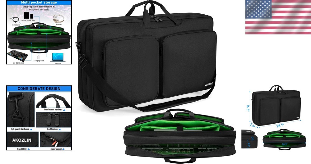Secure DJ Controller Bag with Multiple Compartments