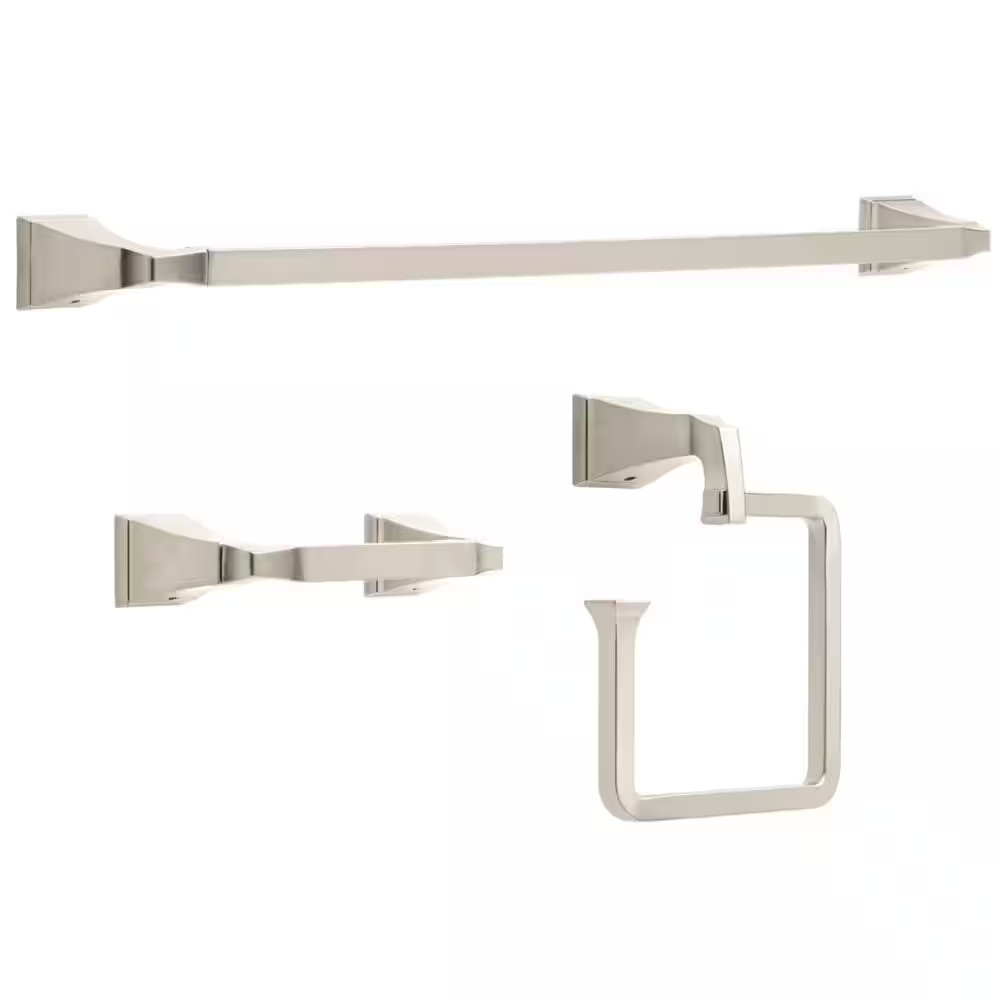 Dryden 3-Piece Bath Hardware Set in Stainless Steel
