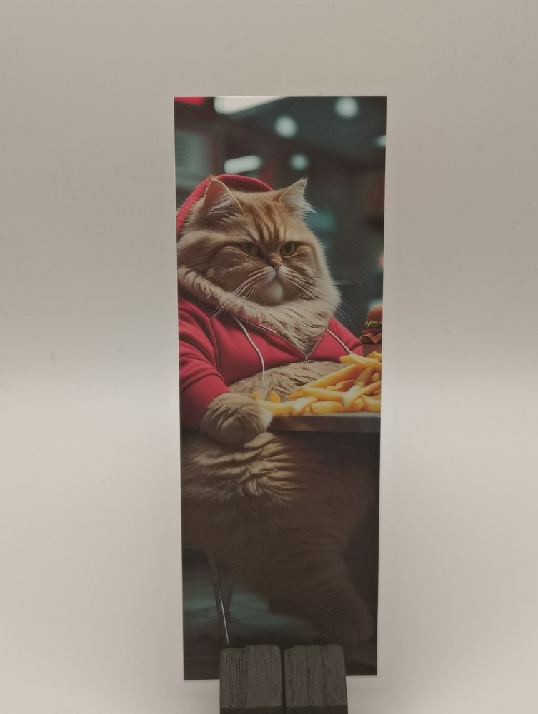 Burger Break Cat Bookmark