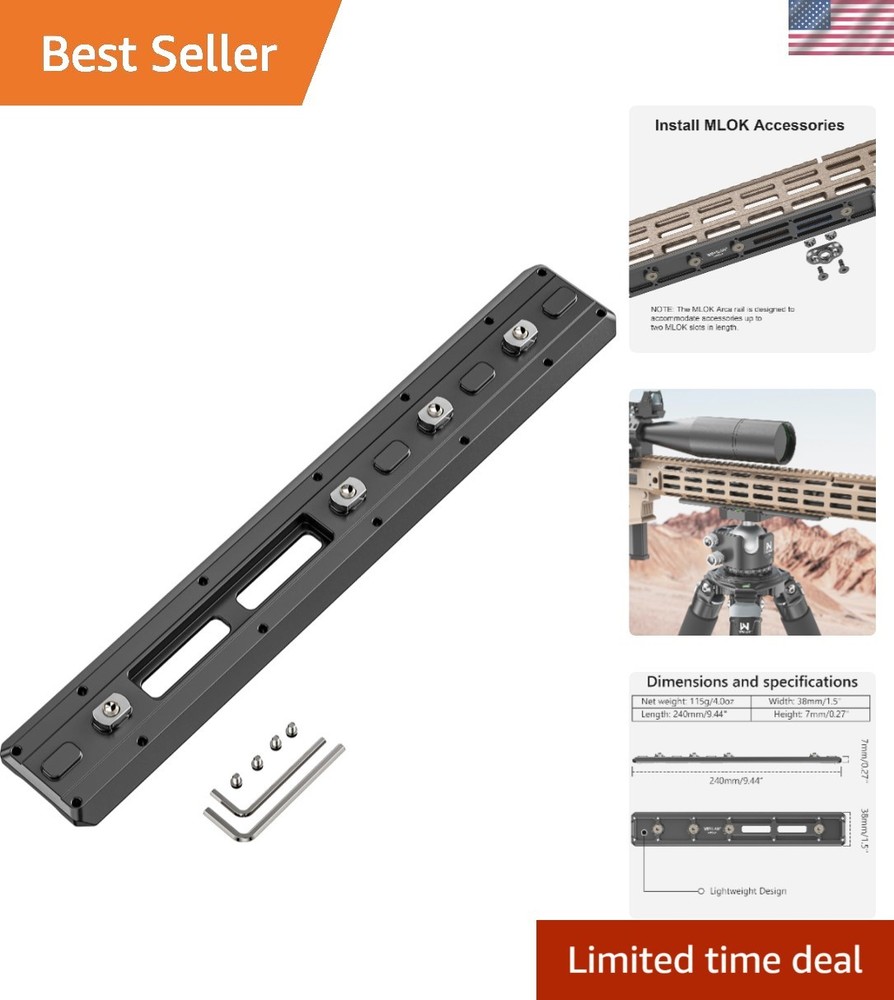 Mlok Arca Rail Arca Dovetail Rail for Mlok System Bipod Adapter Tripod Mount ...