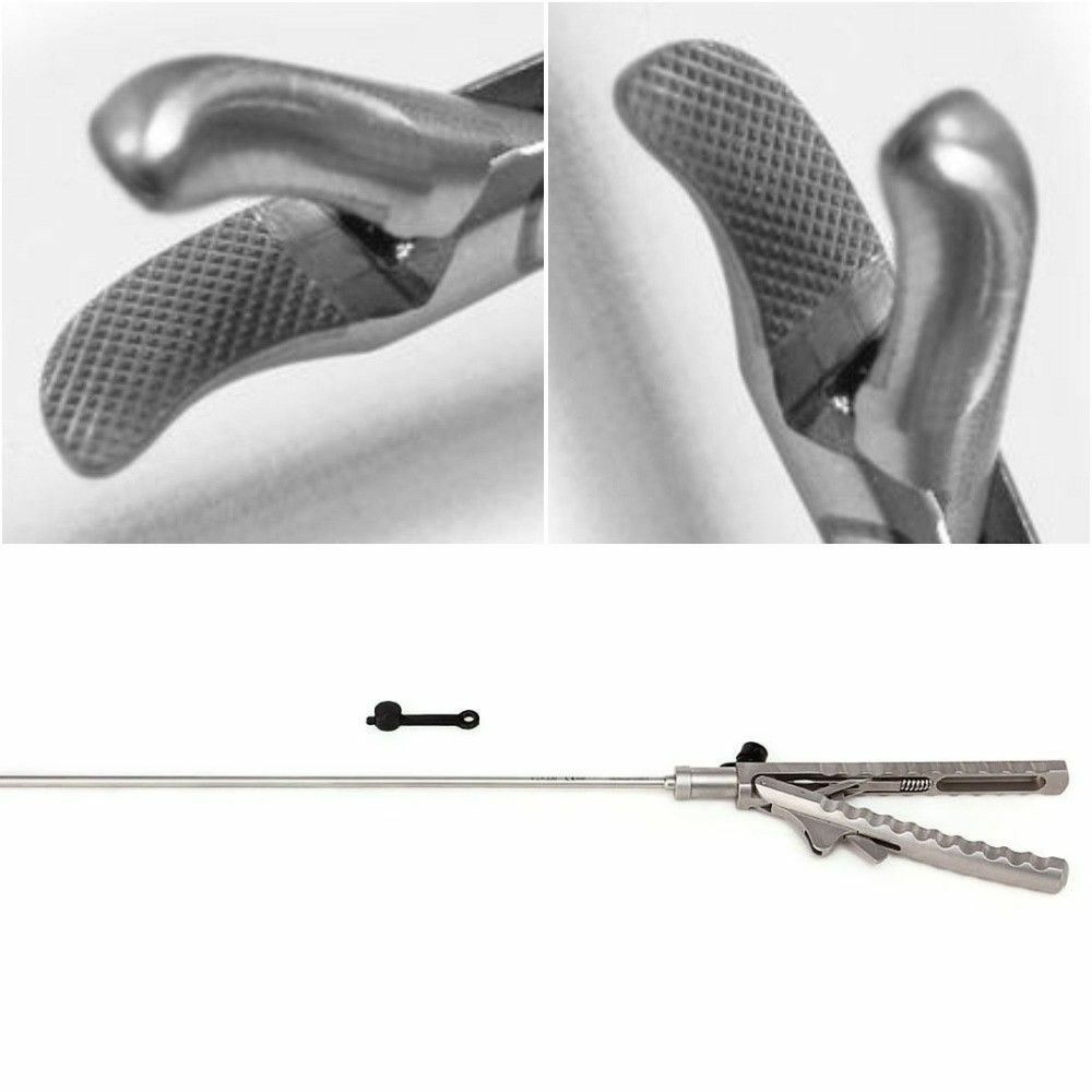 Laparoscopic V-Type Needle Holder Curved Jaw Surgical Instruments 5 mm