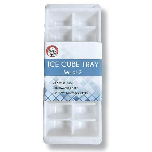 Chef's Best Ice Cube Trays Lot White 4/2 Pack Stack Dishwasher Safe Easy Release