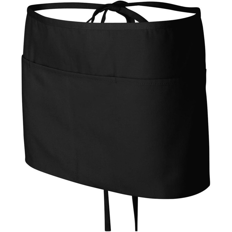 Durable Waist Apron 12 Pack 3 Pocket Adjustable Kitchen Serving Cleaning Utility