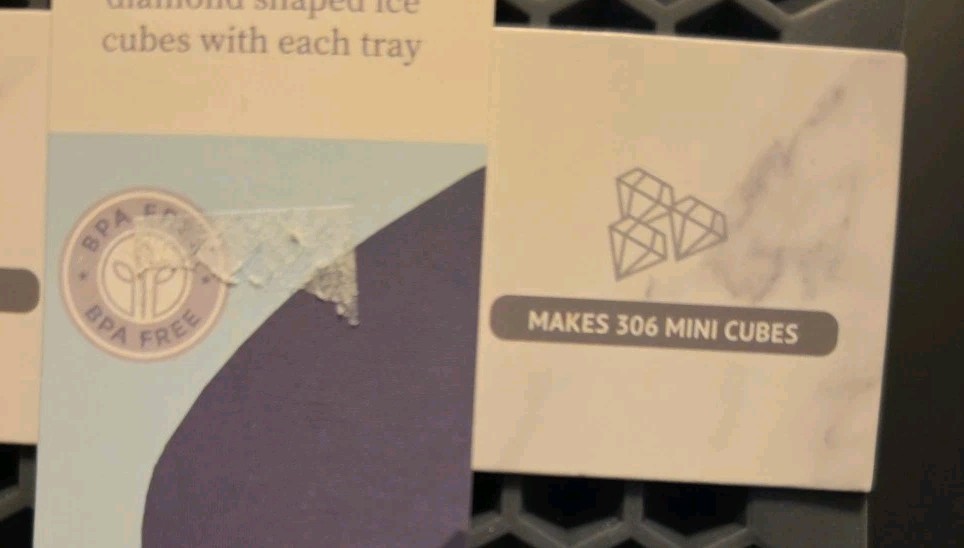 Alta Mini Diamond Ice Cube Trays Set/2 Makes 306 Mini Cubes Gray - NEW!