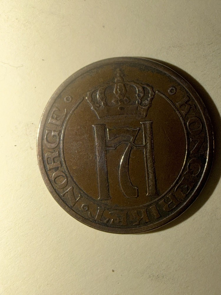 1936 NORWAY 2 ORE - High Quality Coin