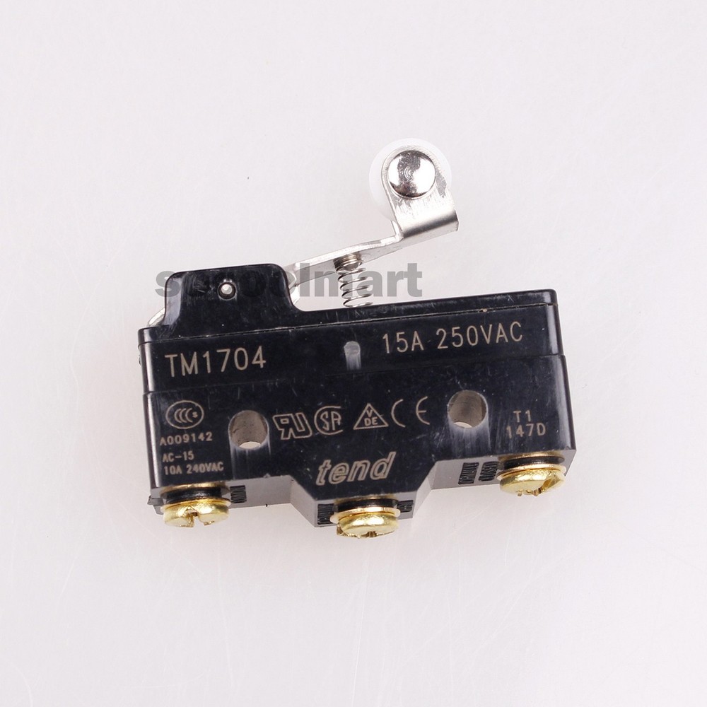 AC 250V 15A Short Hinge Roller Lever Momentary Micro Switch Microswitch PS
