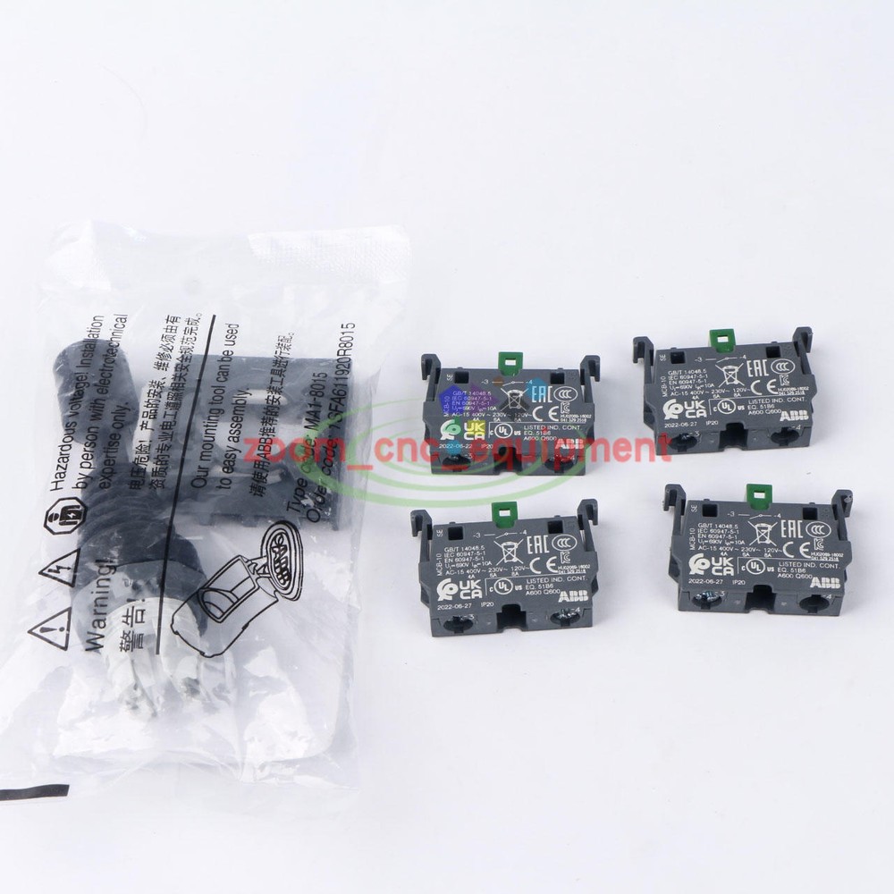 1x ABB Control Joystick Switch MJS6-40B with 4 MCB-10 Contacts Reset Type