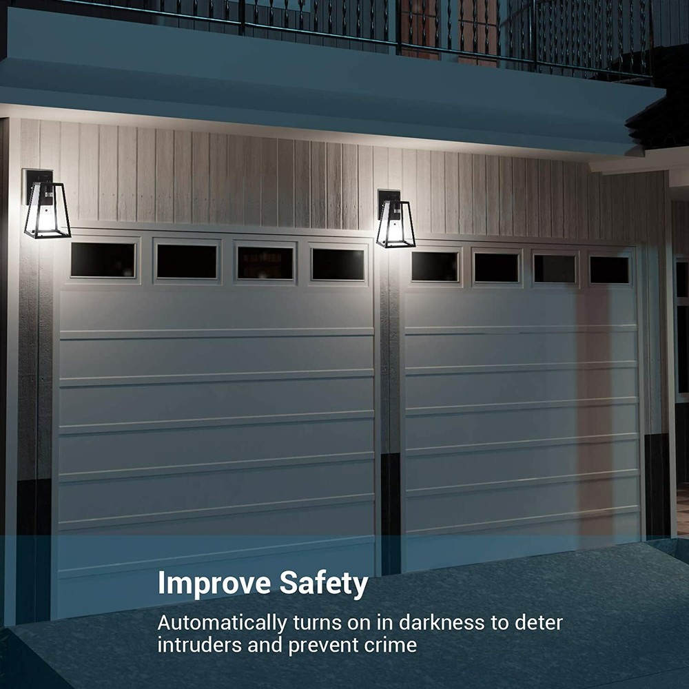 DEWENWILS 4Pack Light Sensor Bulbs LED Outdoor Light Bulb Automatic On/Off 5000K