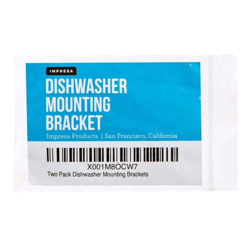 Undercounter Dishwasher Mounting Brackets Replacement Clips Steel Anchor 2 Pack