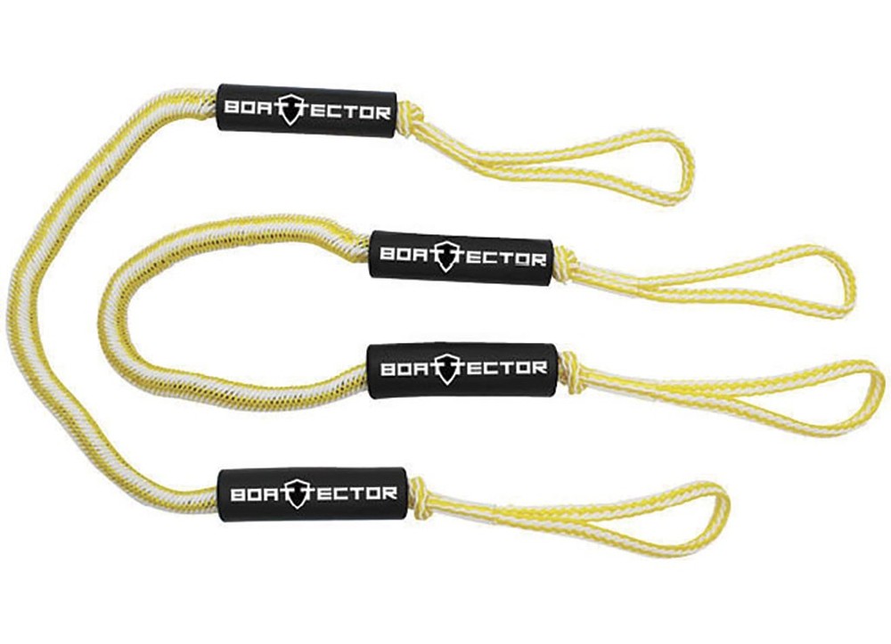 Extreme Max 3006.2756 BoatTector Bungee Dock Line Value 2-Pack - 6' Yellow/White