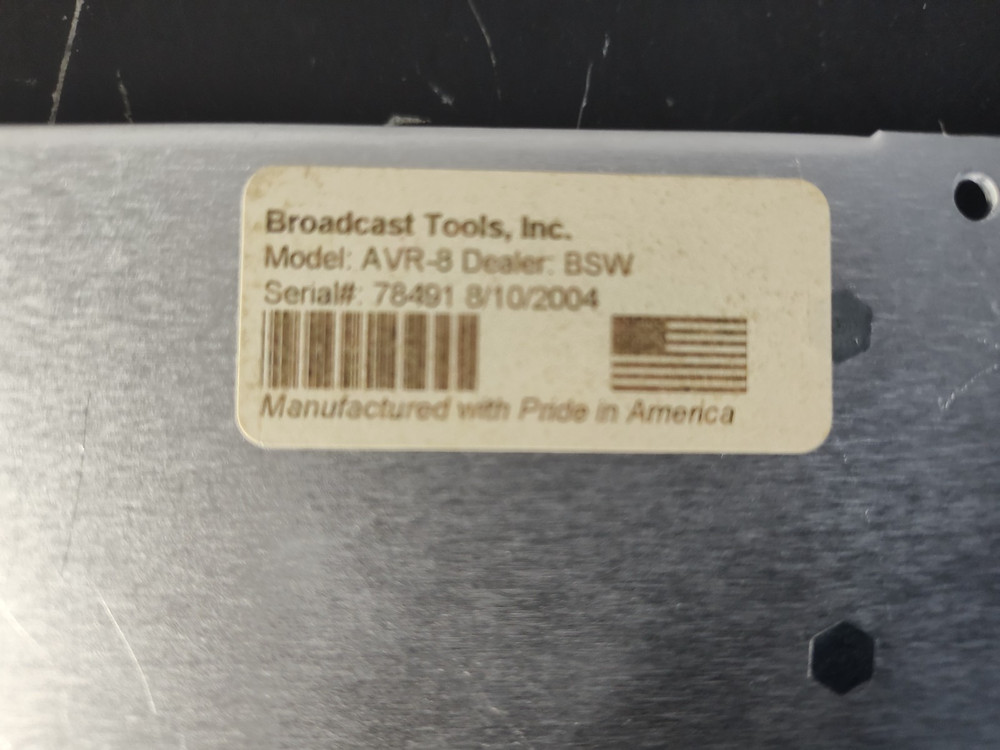 BROADCAST TOOLS AVR-8 DEALER BSW