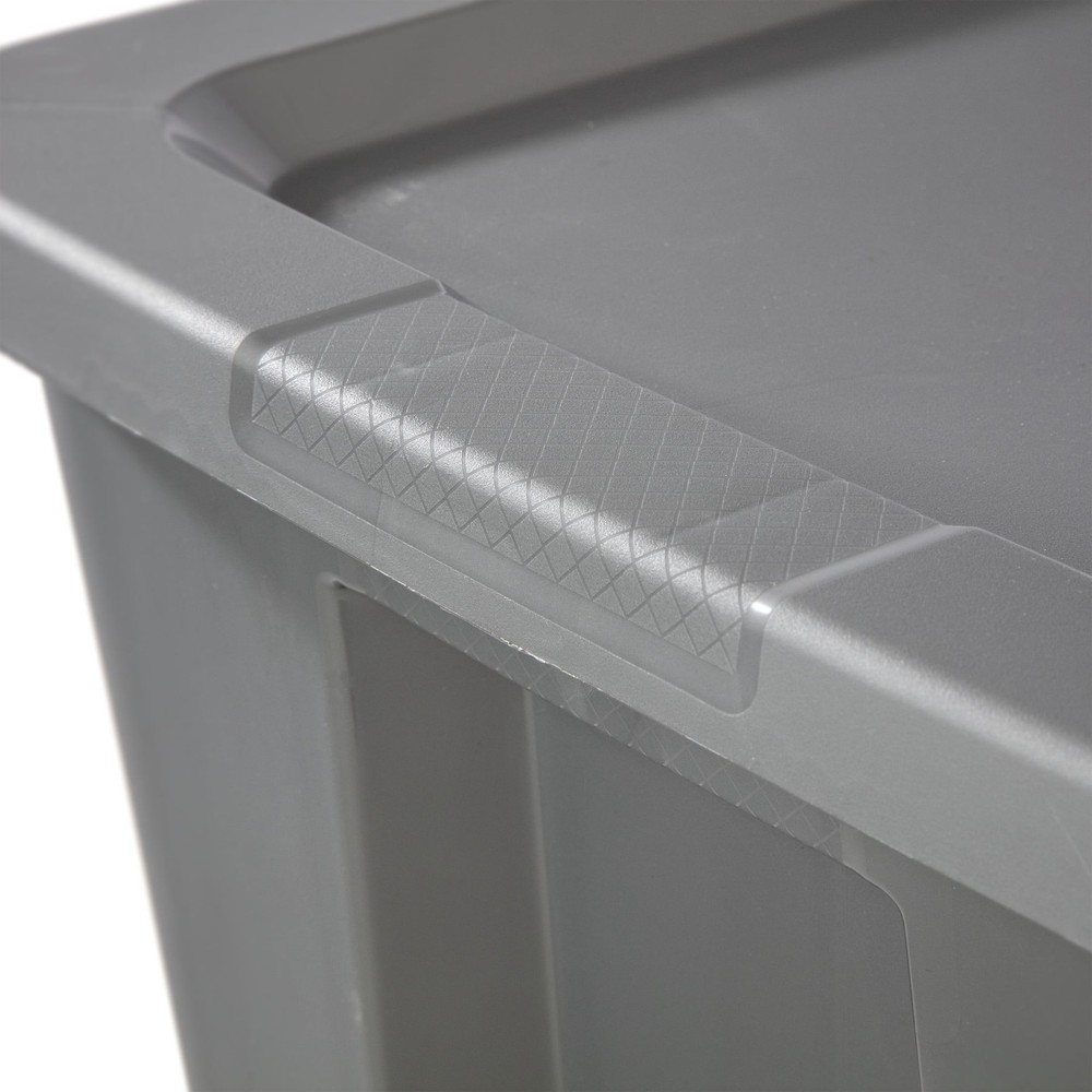Sterilite Large Storage Bin, 18 Gallon Plastic Storage Container , Gray