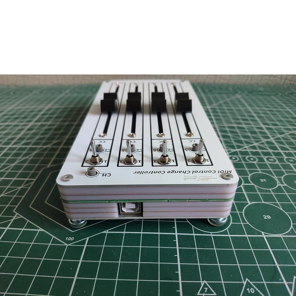 4-Fader USB MIDI Controller for DAW & Plugin Control - Customizable CC Mapping