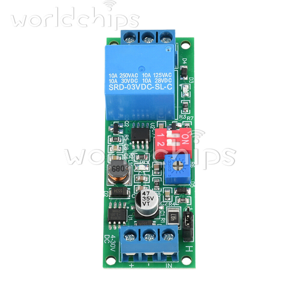 DC 4-30V Power Adjustable Delay Relay Timer Control Module 4 Gear Delay Switch