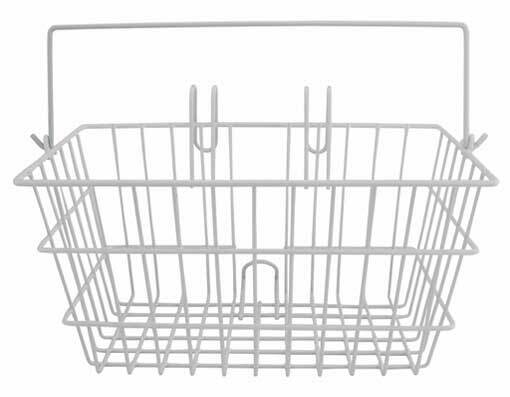 ORIGINAL! SQUARE STEEL FRONT WIRE BASKET 328 WHITE.