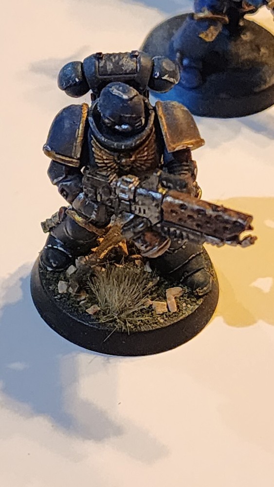 Fully painted space marine flamer squad ready for your next session