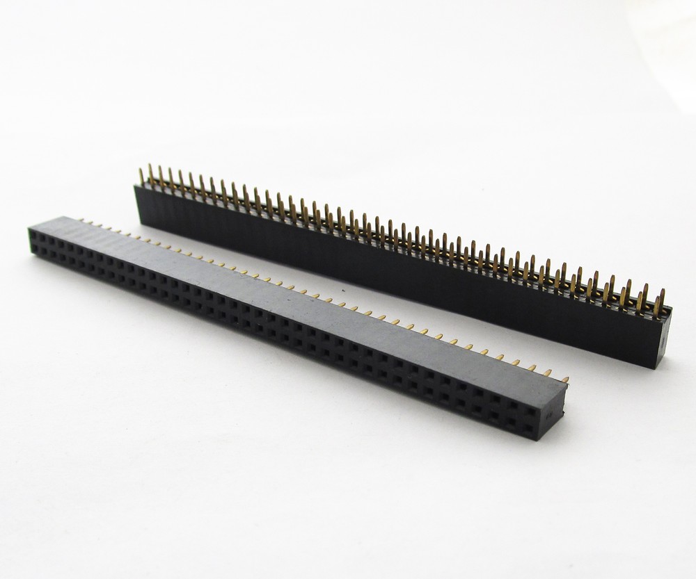 10x Double Row 2x 40pin Female 2.54mm Pitch Flat PCB Panel Breakable Pin Header